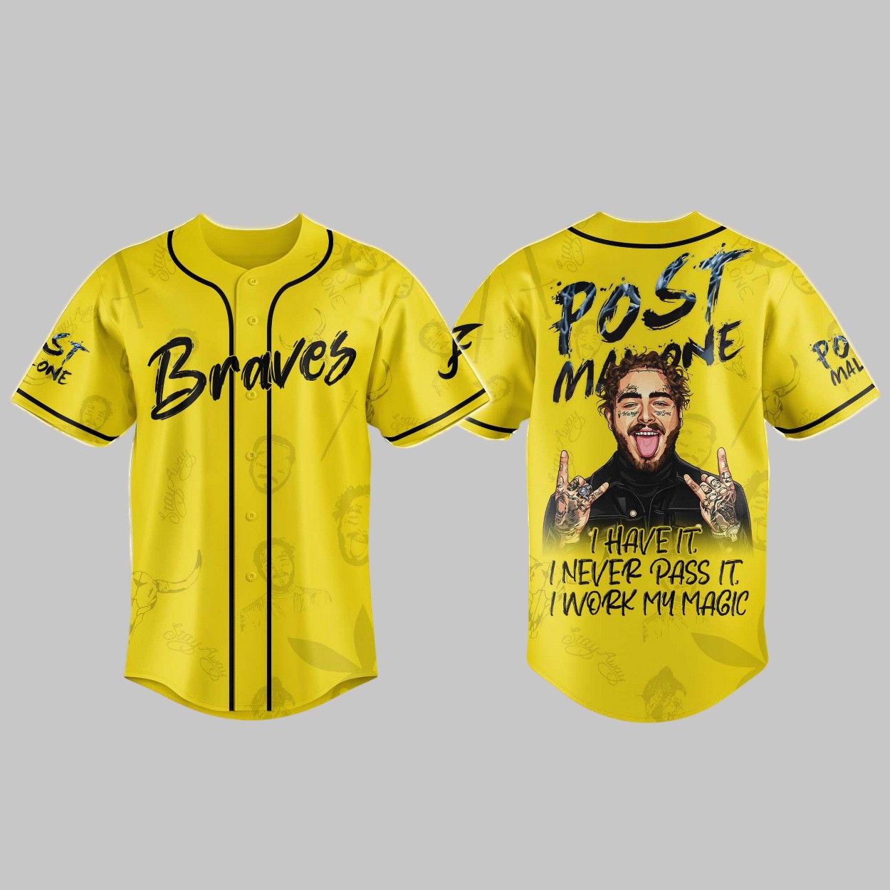 Braves x Post Malone Tour Jersey 2025 Braves x Post Malone Tour Jersey 2025