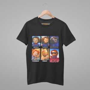 Chucky Doll Monday To Weekend Horror Movie Shirt