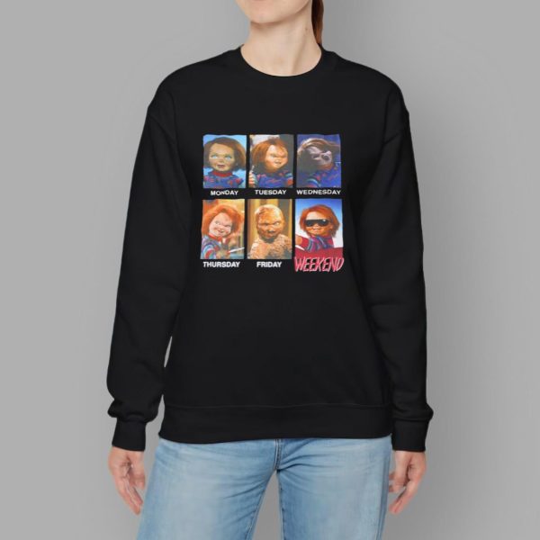 Chucky Doll Monday To Weekend Horror Movie Shirt