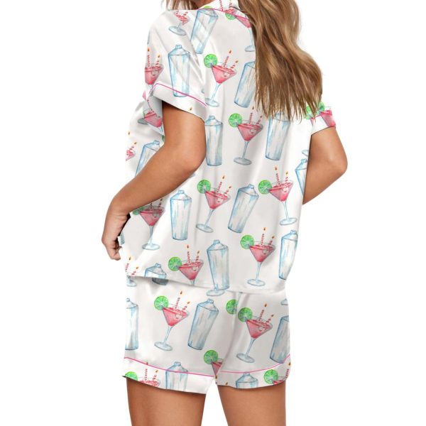 Cocktail Lovers Satin Pajama Set