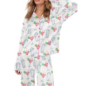 Cocktail Lovers Satin Pajama Set