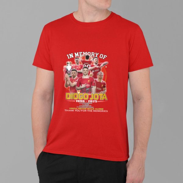 Diogo Jota 1996-2025 You’ll Never Walk Alone Thank You For The Memories Shirt