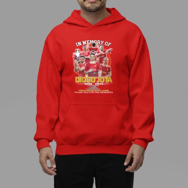 Diogo Jota 1996-2025 You’ll Never Walk Alone Thank You For The Memories Shirt