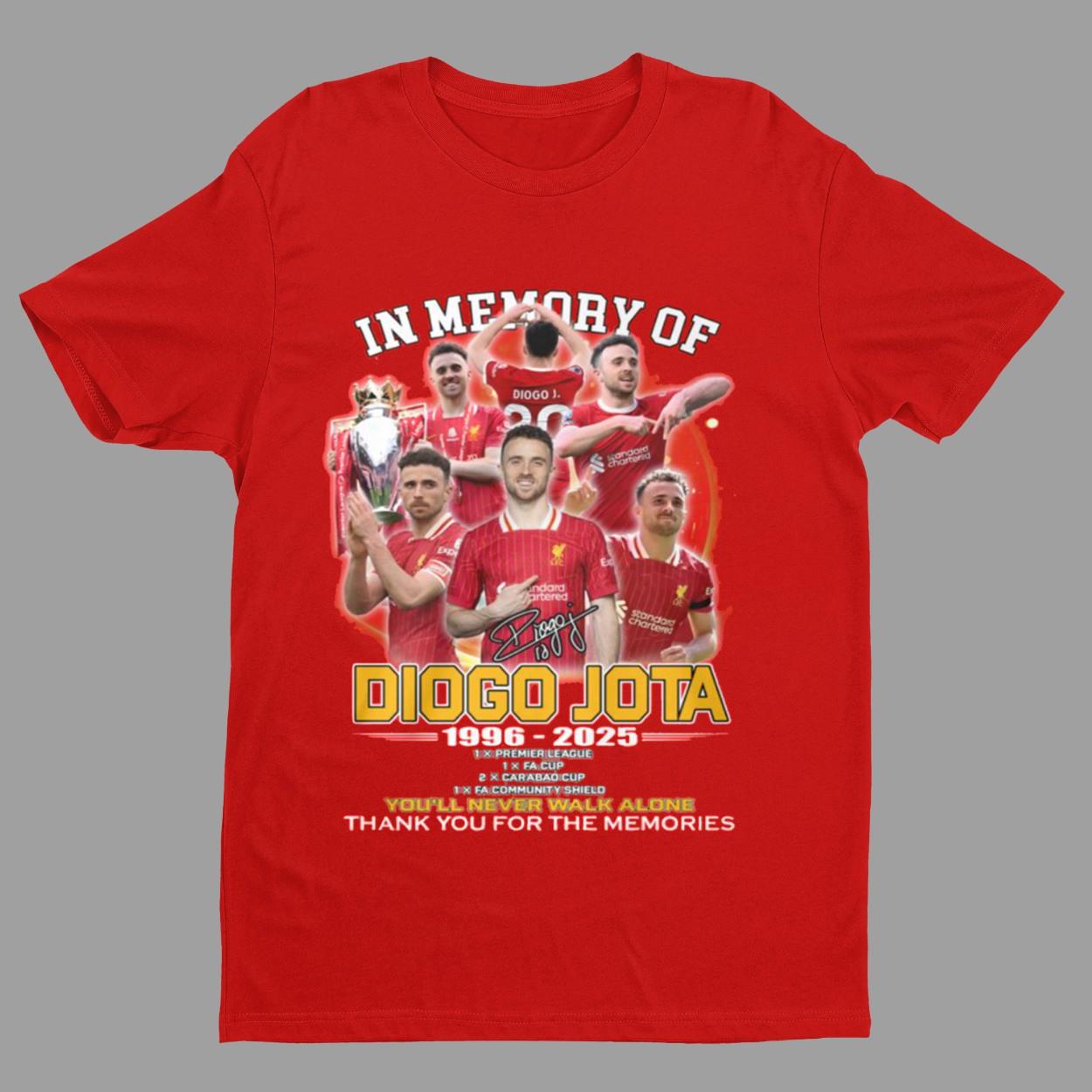 Diogo Jota 1996 2025 You'll Never Walk Alone Thank You For The Memories Shirt Diogo Jota 1996 2025 You'll Never Walk Alone Thank You For The Memories Shirt