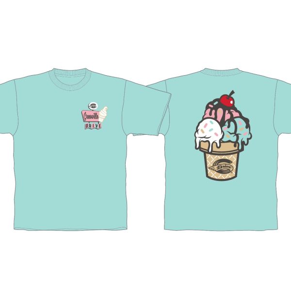 Greenville Drive Baseballism Youth Ice Cream T-Shirt
