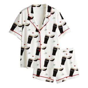 Guinness And Espresso Martini Satin Pajama Set
