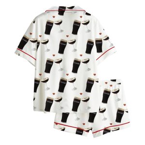 Guinness And Espresso Martini Satin Pajama Set