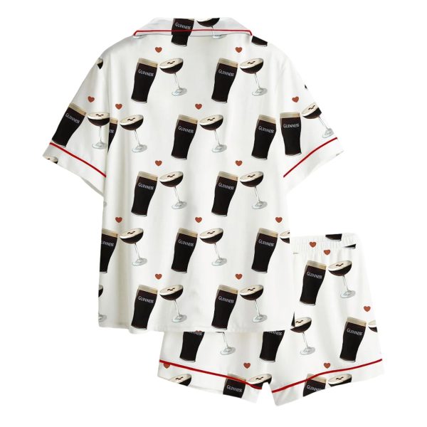 Guinness And Espresso Martini Satin Pajama Set
