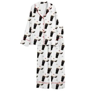 Guinness And Espresso Martini Satin Pajama Set