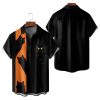 Halloween Ghost American Flag Hawaiian Shirt