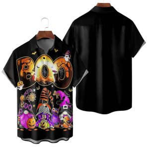 Halloween Boo Gnome Pumpkin Hawaiian Shirt