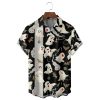 Halloween Hand Chest Pocket Casual Shirt