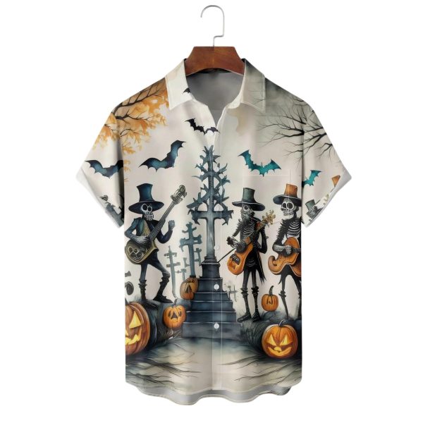 Halloween Skeleton Band Hawaiian Shirt