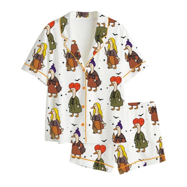 Hocus Pocus Silly Goose Halloween Satin Pajama Set