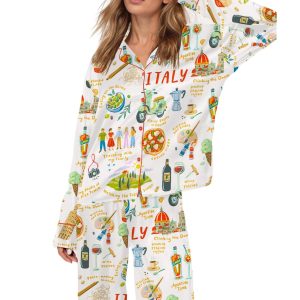 Italian Vacation Satin Pajama Set 1 Italian Vacation Satin Pajama Set