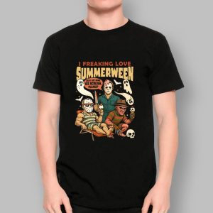 Jason Voorhees Michael Myers Freddy Krueger I Freaking Love Summerween Shirt