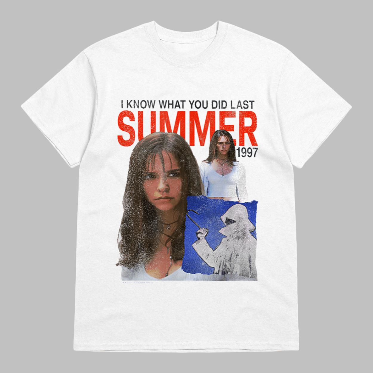 Jennifer Love Hewitt I Know What You Did Last Summer Retro Horror T Shirt Jennifer Love Hewitt I Know What You Did Last Summer Retro Horror T Shirt