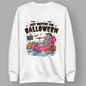 Just Waiting For Balloween Baseball Halloween T-Shirt 2 Just Waiting For Balloween Baseball Halloween T Shirt