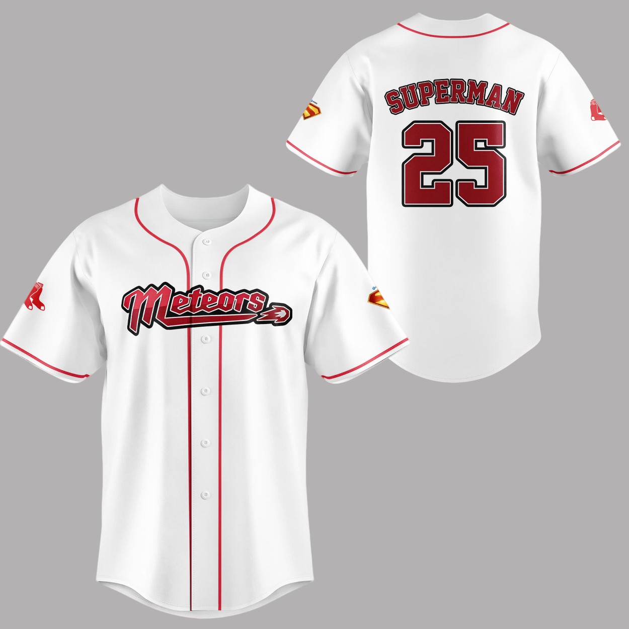 Limited Edition Red Sox Superman Night Metropolis Meteors Jersey Limited Edition Red Sox Superman Night Metropolis Meteors Jersey