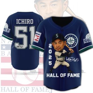 Mariners Ichiro Suzuki 2025 Hall of Fame Jersey