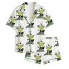 Midnight Margarita Witch Black Cat Halloween Pajama Set