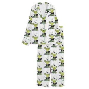 Midnight Margarita Witch Black Cat Halloween Pajama Set