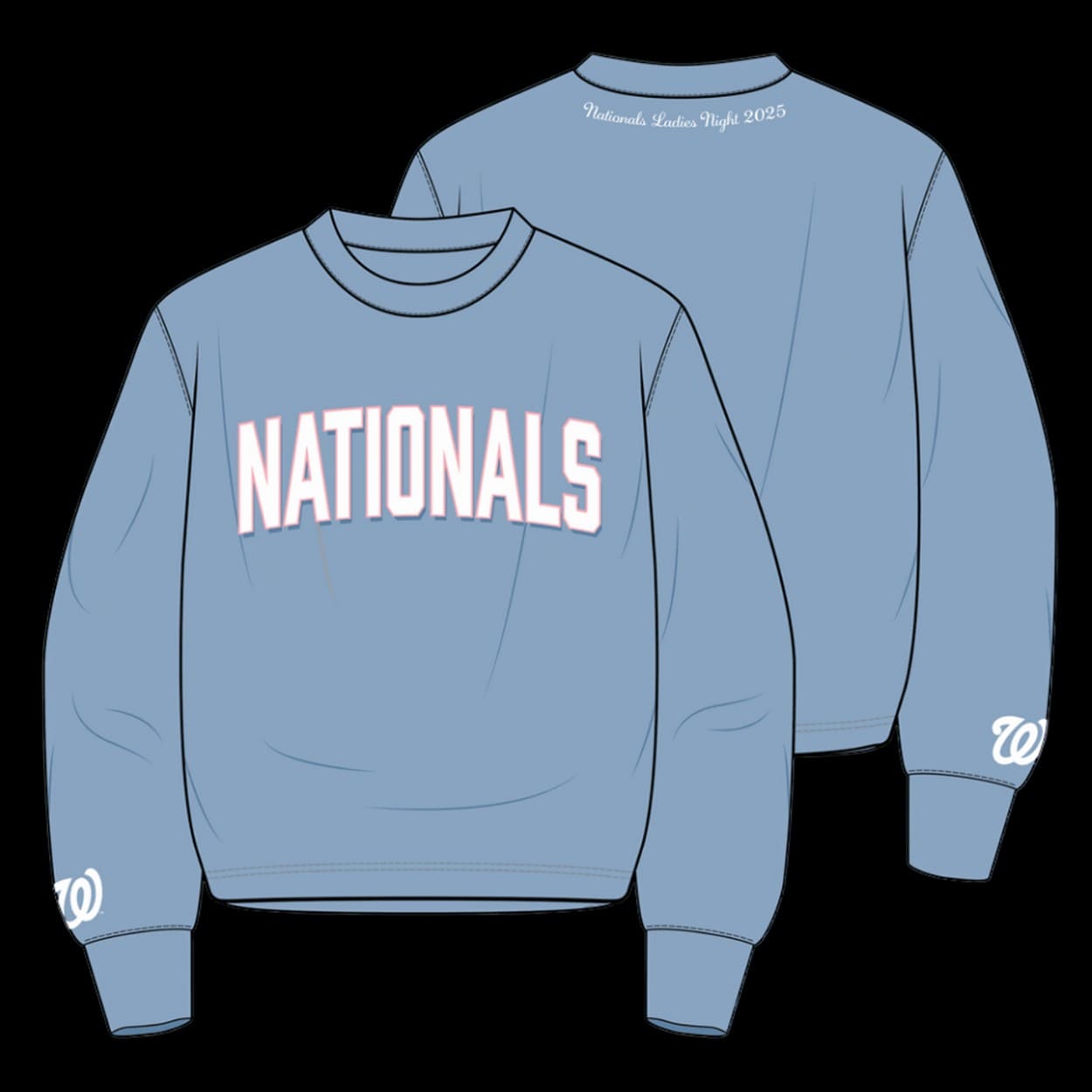Nationals 2025 Ladies Night Crewneck Sweatshirt Giveaway Nationals 2025 Ladies Night Crewneck Sweatshirt Giveaway