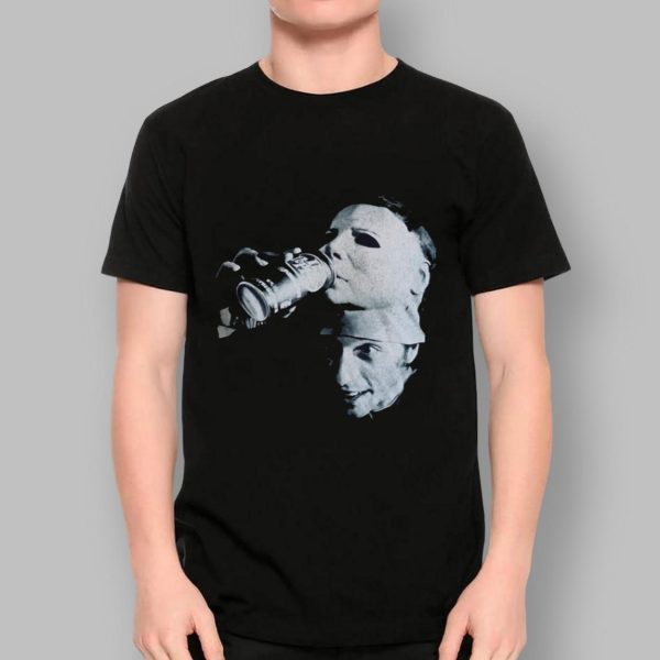 Nick Castle Michael Myers Drinking Dr Pepper Shirt