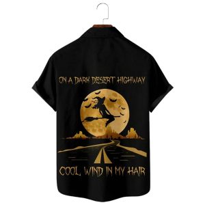 On A Dark Desert Highway Cool Wind In My Hair Halloween Shirt