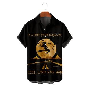 On A Dark Desert Highway Cool Wind In My Hair Halloween Shirt
