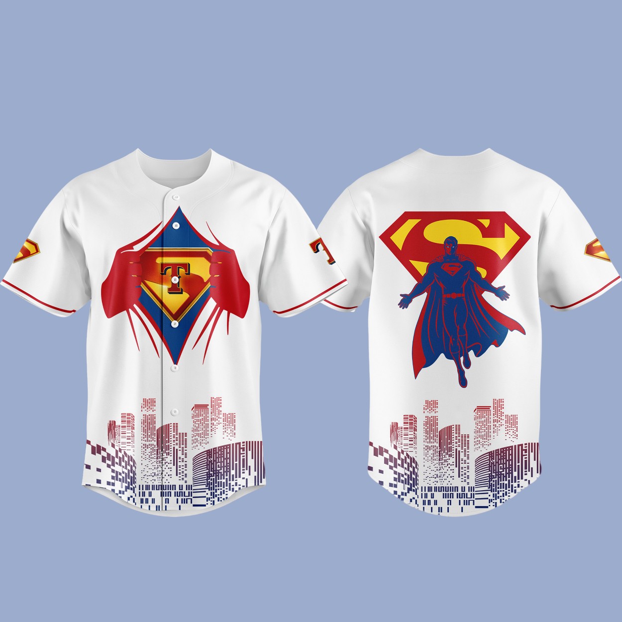 Rangers x Superman Night 2025 Baseball Jersey Rangers x Superman Night 2025 Baseball Jersey