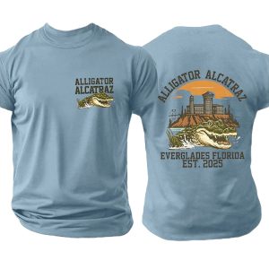 Retro Alligator Alcatraz Everglades Florida EST 2025 Shirt