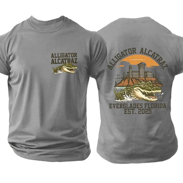 Retro Alligator Alcatraz Everglades Florida EST 2025 Shirt