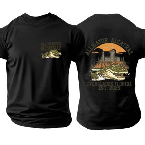 Retro Alligator Alcatraz Everglades Florida EST 2025 Shirt