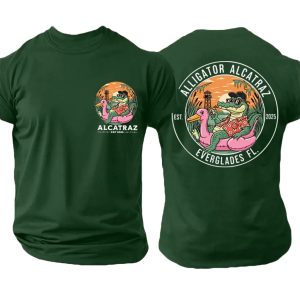 Retro Alligator Alcatraz Funny Florida Everglades Dark Humor Shirt