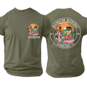 Retro Alligator Alcatraz Funny Florida Everglades Dark Humor Shirt