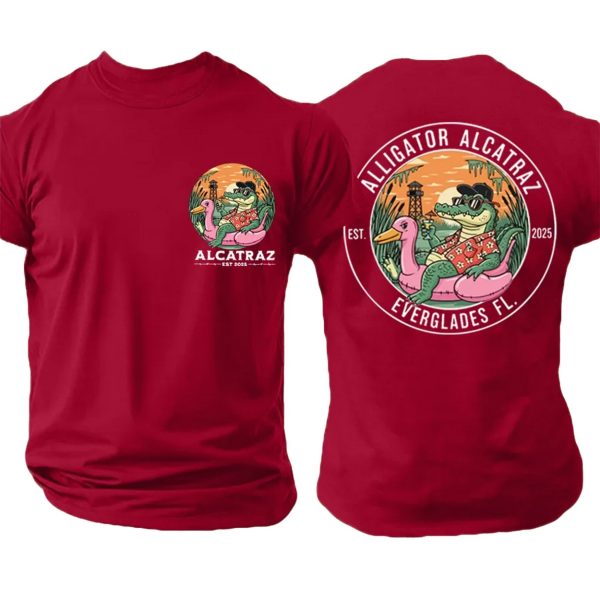 Retro Alligator Alcatraz Funny Florida Everglades Dark Humor Shirt