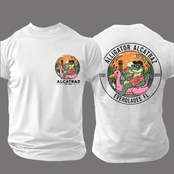 Retro Alligator Alcatraz Funny Florida Everglades Dark Humor Shirt