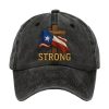 V-Neck Retro Pray For Texas Texas Strong Print T-Shirt
