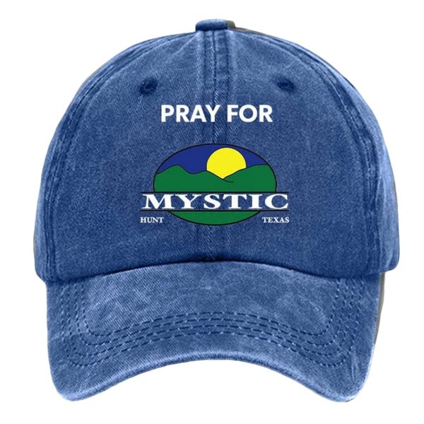 Retro Texas Strong Pray For Mystic Hunt Texas Print Baseball Cap