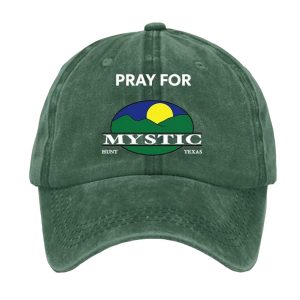 Retro Texas Strong Pray For Mystic Hunt Texas Print Baseball Cap