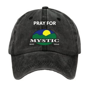 Retro Texas Strong Pray For Mystic Hunt Texas Print Baseball Cap