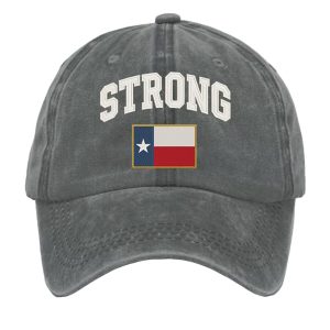 Retro Texas Strong Print Baseball Cap
