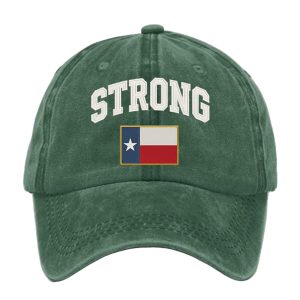 Retro Texas Strong Print Baseball Cap
