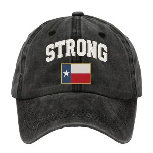 Retro Texas Strong Print Baseball Cap