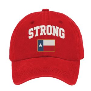 Retro Texas Strong Print Baseball Cap