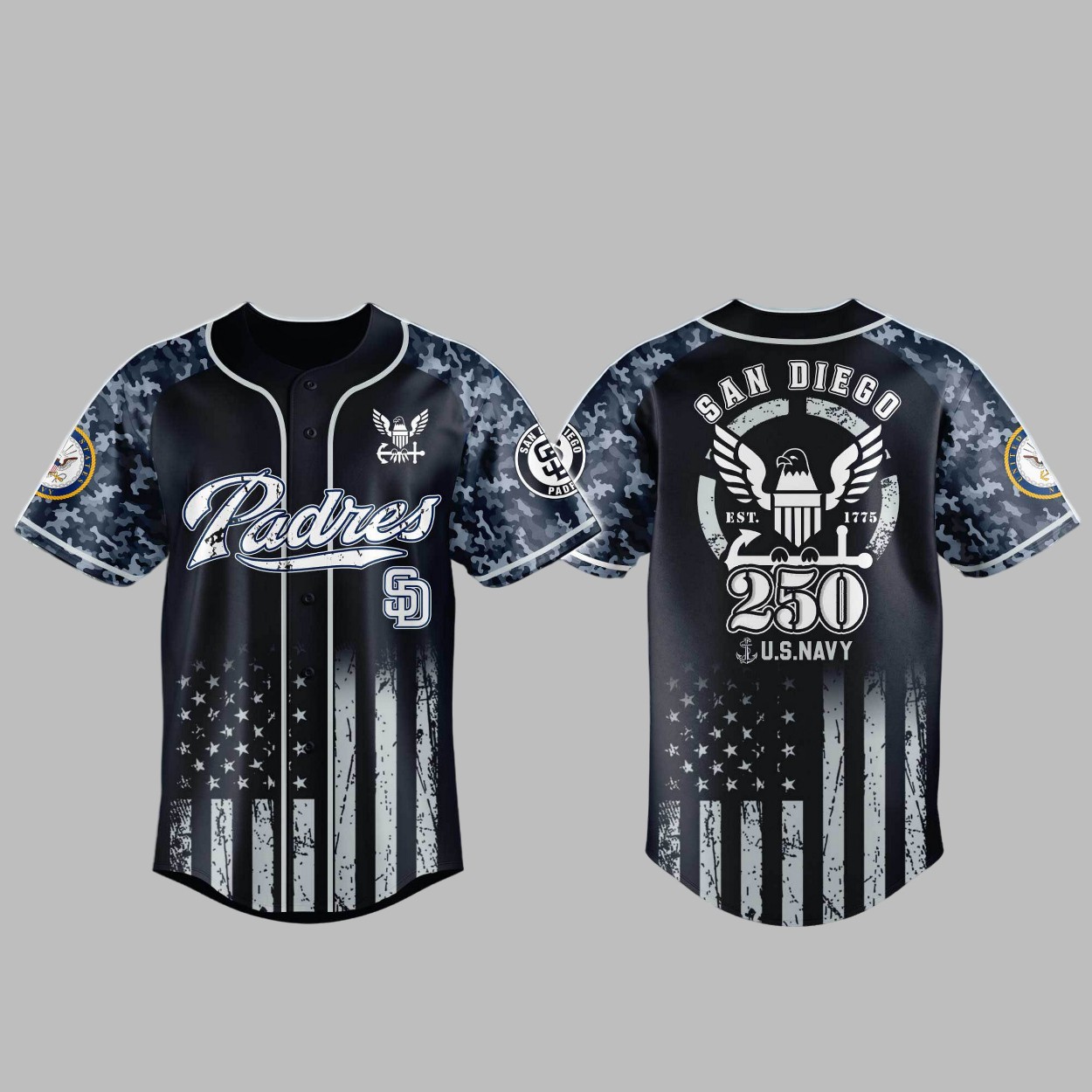 SD Padres US Navy 250th Birthday Celebration Jersey SD Padres US Navy 250th Birthday Celebration Jersey