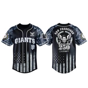 SF Giants US Navy 250th Birthday Celebration Jersey