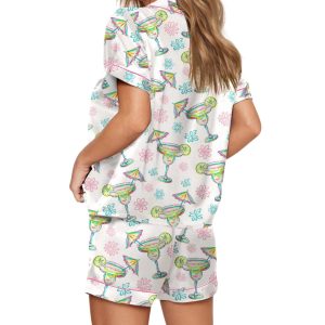 Salty Margarita Watercolor Satin Pajama Set