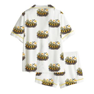 Spooky Skeleton Summer Halloween Pajama Set
